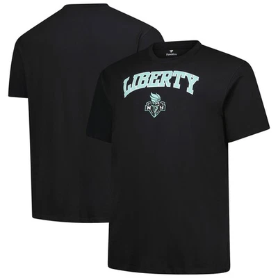 Camiseta negra para hombre Fanatics New York Liberty logotipo arco grande y alto Foto 1 de 3