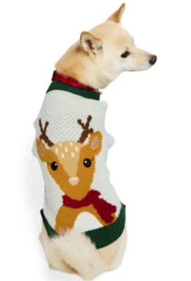 Petco XS Dog Christmas Knit Pet Sweater Holiday Deer Reindeer 7x11.5" - Image 1 of 4