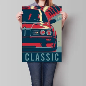 BMW E30 M3 Poster Hope Pop Art Art Print - Picture 1 of 5