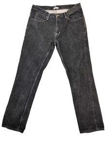 Pantalones de mezclilla Free World Messenger para hombre 36 x 32 negros de pierna recta 100 % algodón - Imagen 1 de 12