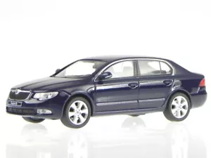 Skoda Superb 2 pacific blue diecast model car 143AB-010LT Abrex 1/43 - Picture 1 of 4