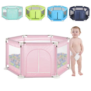 Baby Laufgitter Laufstall Absperrgitter Krabbelgitter Spielstall Kinderzaun - Bild 1 von 17