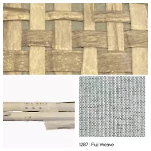 Phillip Jeffries Fuji Weave 1287 Misty Gray Grey Wallpaper 2 Bolts x 12 Yards - Picture 1 of 18
