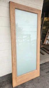 New One Lite White Laminated Glass Mahogany French Door - Picture 1 of 2