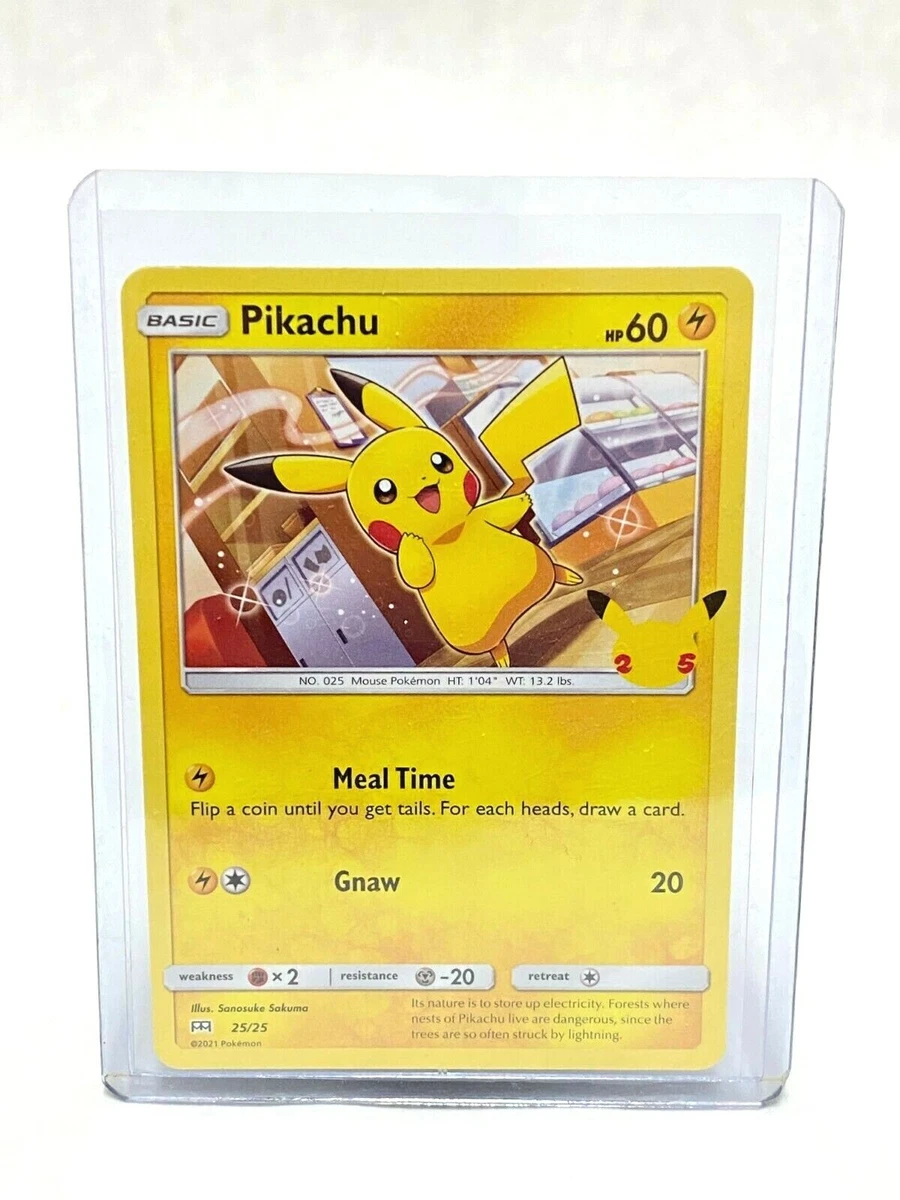 Pikachu 25/25 NON-HOLO Pokemon Card 25th Anniversary McDonalds Promo 2021 Pikachu 25/25 NON-HOLO Pokemon Card 25th Anniversary McDonalds Promo 2021
