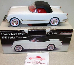 1953 CHEVROLET CORVETTE WEISS JIM BEAM REGAL CHINA DEKANTER 1989 LEER - Bild 1 von 3
