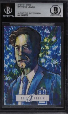 2013 IDW THE X FILES FOX MULDER DAVID DUCHOVNY SKETCH CARD 1/1 BAS - Image 1 of 2