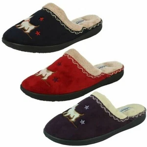 Mules Scotty Para Damas Padders De Ajuste Amplio Antideslizantes De Tela Suave - Imagen 1 de 10