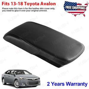 Fits 2013 2014 2015-2018 Toyota Avalon Console Lid Armrest Vinyl Cover Black - Picture 1 of 12