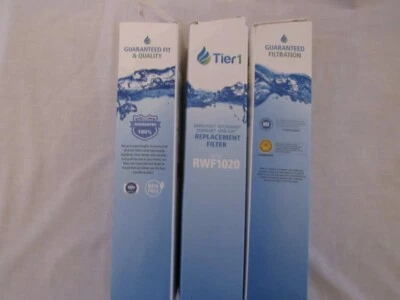 Three Tier1 Replacement Water Filters - RWF1020 -  Fits Whirlpool, Kitchenaid, - Image 1 of 2