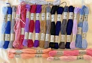 Needlepoint DMC Retors A Broder No.4 Thread France Lot of 22 Asst Colors M - Picture 1 of 11