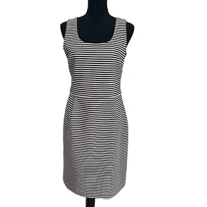 Vestido vaina Banana Republic para mujer a rayas sin mangas talla 10 cuello redondo $120 - Imagen 1 de 19