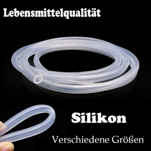 Transparent Silikonschlauch lebensmittelecht Siliconschlauch Verschiedene Größen - Picture 1 of 15