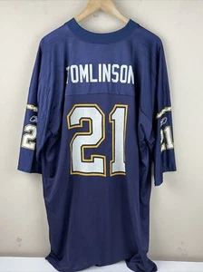 LaDainian Tomlinson #21 Jersey San Diego Chargers Mens 2 X-Large Blue - Picture 1 of 11