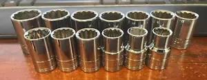 S-K USA 1/2" Drive 13-Piece 12-Point Metric Socket Set 12-24 MM USA - Picture 1 of 4