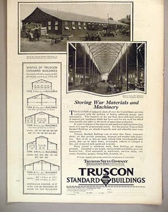 Truscon Steel Co. PRINT AD - 1919 ~ Standard Buildings ~ Youngston, OH - Bild 1 von 1