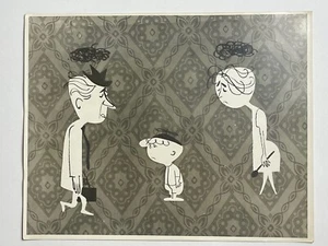 1950's Ray Patin DEPRESSED FAMILY Commercial Animation Pic 11x14" cartoon modern - Picture 1 of 1