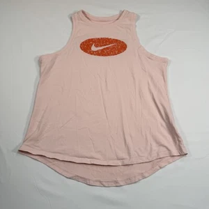 Nike Dri-Fit ärmelloses Racerback Logo Top Damen Größe L rosa Übung - Bild 1 von 6