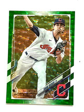 2021 Topps Green Foil #523 Shane Bieber #/499 Guardians