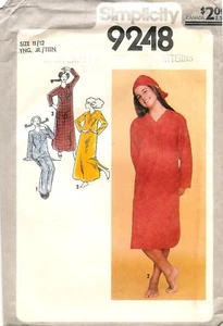 Simplicity #9248 Sewing Pattern Junior/Teens Nightshirt Pajamas & Hat Size 11/12 - Picture 1 of 2
