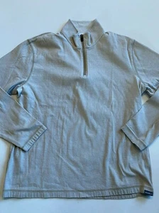 Eddie Bauer Sweatshirt Men's Large Pullover 1/4 Zip Beige knit - Picture 1 of 4