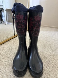VINTAGE JUICY COUTURE RAIN BOOTS SIZE 8 - Picture 1 of 4
