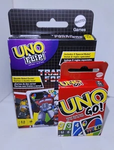 Mattel Transformers Uno Card Game And Uno Go! Pocket Sized Uno NEW - Picture 1 of 5