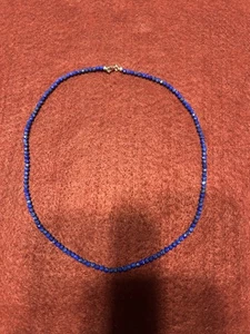 Lapislazuli 3 mm Perlen 18 Zoll Halskette  - Bild 1 von 2
