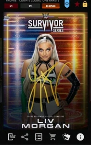 TOPPS WWE SLAM DIGITAL CARD LIV MORGAN 99CC ICONIC SURVIVOR SERIES 2021... - Photo 1 sur 1