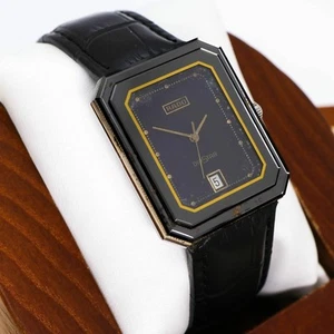 Rado Diastar Square Quartz Watch Leather Band Used Junk No Tested - Picture 1 of 10