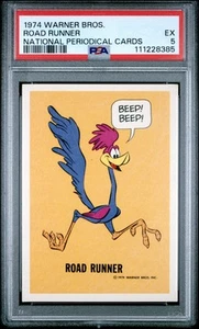1974 WARNER BROS. NAT PERIODICAL CARDS ROAD RUNNER PSA 5 - Picture 1 of 2