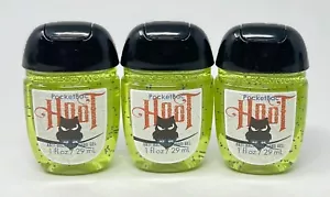 3 BATH & BODY WORKS HOOT EERIE PEAR POCKETBAC ANTI BACTERIAL HAND GEL SANITIZER - Picture 1 of 5