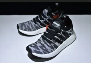 Adidas NMD R2 Black White Future Harvest Sz 13 - Picture 1 of 6