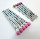 10x Lukas Schleifstift KU Kugelform 10x10mm Schaft 6mmØ 100mm lang für Edelstahl