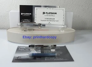 Platinum Limited Edition 3776 Nice Pur Demonstrator Fountain Pen Silver 14K nib - Picture 1 of 6