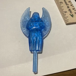 Ceramic Christmas Tree ANGEL Blue TOPPER Embossed (BV) - Picture 1 of 4