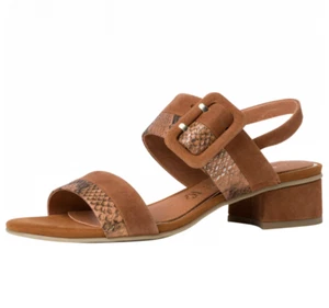 Marco Tozzi sandali donna UK 5 EU 38 cognac combi tacco a blocco slingback punta aperta - Foto 1 di 5