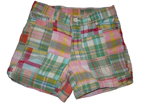 Gap Kids Girls Size 8 Plaid Madras Patchwork Shorts - Picture 1 of 7