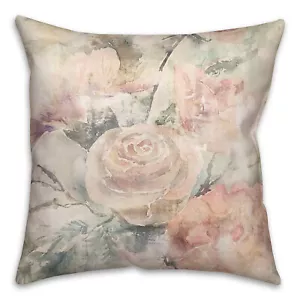 Creative Products Vintage Distressed Florals 16 x 16 Spun Poly Pillow - Picture 1 of 3