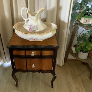 Antique French Louis XV Provincial Oak Water Cupboard And Blackeney Dish & Jug - Picture 1 of 16