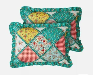 Pioneer Woman Petal Party Patchwork Reversible Sham Set - Picture 1 of 16