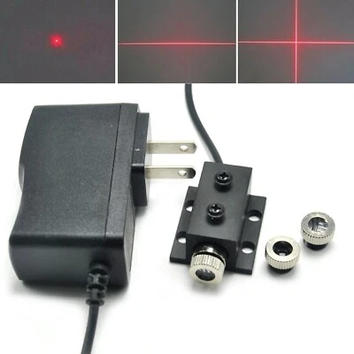 Dot Line Cross 650nm 5mW Focusable Red Laser Diode Module + Adapter + Heatsink - image 1 of 4