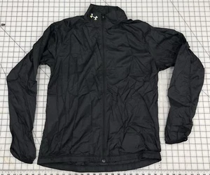 Under Armour Windbreaker Jacket Logo Large Lightweight Black I9 - Picture 1 of 11
