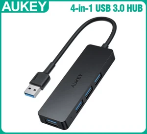 Aukey CB-H39 Hub USB 3.0 a 4 porte nero USB-A lettore di schede adattatore USB - Foto 1 di 6