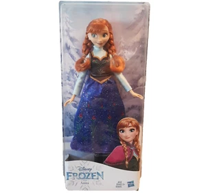 Hasbro Disney Frozen Classic Anna Doll Red Hair Braids Blue Dress New - Picture 1 of 9