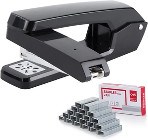Deli/EZWORK Swing-Arm Swivel Stapler, 25 Sheets Capacity, 360 Degree Rotate D... - Picture 1 of 7