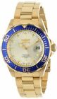 Invicta 40MM Men's Pro Diver Gold Dial 18k Gold Ion-Plated Stainless Watch 14124