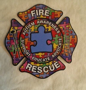 Fire Rescue Autismus Awareness Educate Aufkleber (4") - Bild 1 von 1