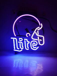 "LITE" Purple Blue Bar Beer Cafe Home KTV  Decoration NEON Light Sign 10"x8" G1