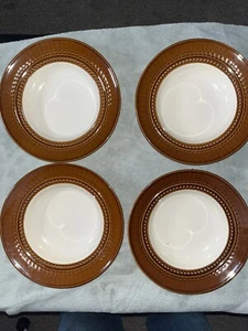 PAULA DEEN "Southern Gathering Chestnut" 4 Rimmed Soup Bowls 9" - Bild 1 von 3